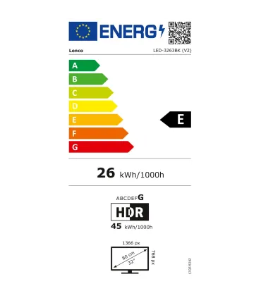 Lenco LED-3263 32" HD LED TV – Prix, Avis & Achat en Ligne