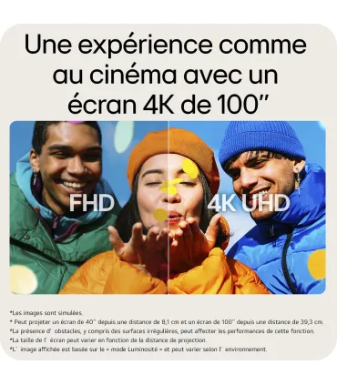 LG CineBeam S PU615U – Projecteur 4K UHD, 3000 lumens, Smart TV, HDR10 | Prix et Avis France