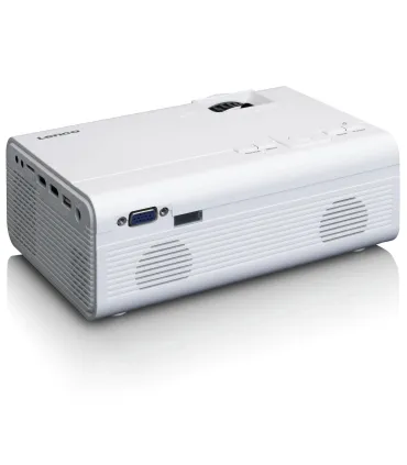 Lenco LPJ-280WH – Projecteur LCD compact blanc (203 x 150 x 82 mm, 0,88 kg) avec LED 2800 ISO lumens | Meilleur prix