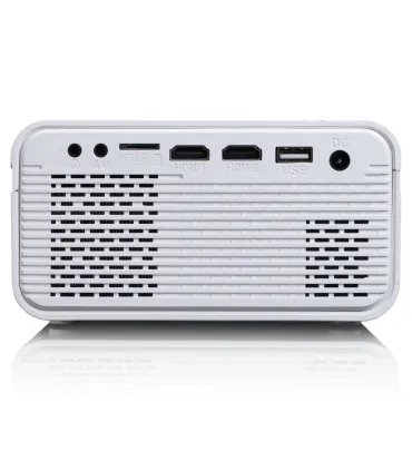 Lenco LPJ-280WH – Projecteur LCD compact blanc (203 x 150 x 82 mm, 0,88 kg) avec LED 2800 ISO lumens | Meilleur prix