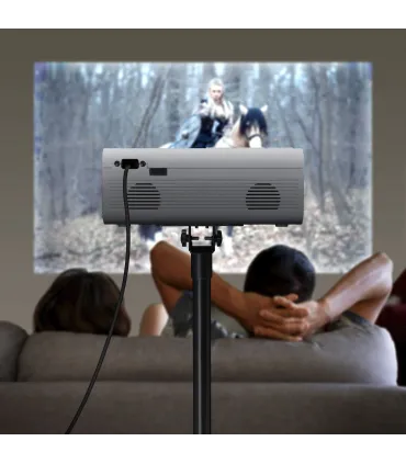 Lenco LPJ-280WH – Projecteur LCD compact blanc (203 x 150 x 82 mm, 0,88 kg) avec LED 2800 ISO lumens | Meilleur prix