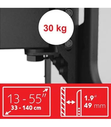 Support mural TV One For All 55" Smart Turn 90 WM2441 – Pivot 90°, VESA universel, Installation facile