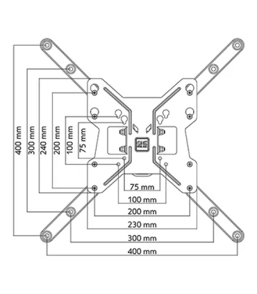 Support mural TV One For All 55" Smart Turn 90 WM2441 – Pivot 90°, VESA universel, Installation facile