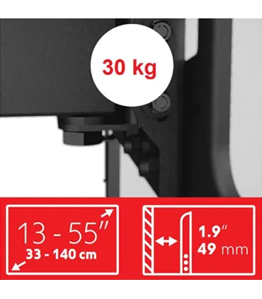 Support mural TV 65" One For All Smart Turn 180 WM2451 – Pivot 180°, VESA universel, Installation facile | Prix et Avis