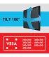 One For All WM2651 Support Mural TV 84" Smart Turn 180° | Fixation Murale Orientable Robuste | Installation Facile et Sécurisée