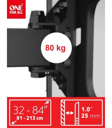 One For All Support Mural TV 84" Smart Tilt WM2621 – Inclinaison, Compatibilité VESA, Installation Facile | Prix et Avis
