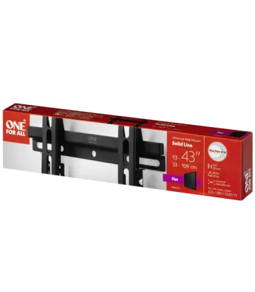 One For All WM 4212 Support Mural TV 43" Solid Flat | Ultra Fin, Robuste & Facile à Installer