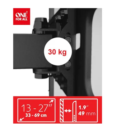 One For All Support Mural TV 27" Smart Turn 180° – Pivot 180, Compatible VESA, Installation Facile | Prix et Avis