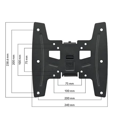 One For All WM4211 Support Mural TV 42" Solid Flat – Ultra Plat, Robuste et Facile à Installer