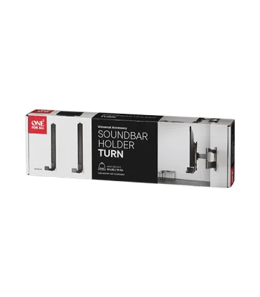 Support barre de son One For All TURN WM 5350 – Support mural pivotant universel, installation facile, compatible TV