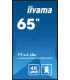 iiyama LH6560UHS-B2AG 65" 4K UHD IPS LED VA – Écran Professionnel Anti-Reflet, HDMI/DP, 24/7, Garantie 3 Ans