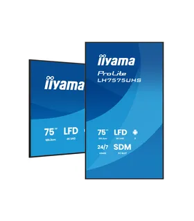 iiyama LH7575UHS-B2AG 75" 4K UHD IPS – Écran Professionnel Anti-Reflets | IPS/VA, HDMI/DP, Affichage 24/7