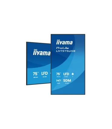 iiyama LH7575UHS-B2AG 75" 4K UHD IPS – Écran Professionnel Anti-Reflets | IPS/VA, HDMI/DP, Affichage 24/7