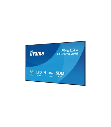iiyama LH8675UHS-B2AG 86" 4K UHD IPS LCD VA – Écran professionnel haute luminosité | Achat en ligne