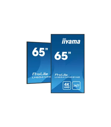iiyama LH6541UHS-B1AG 65" 4K UHD IPS LCD VA – Écran professionnel haute luminosité, anti-reflet, HDMI/DP, 24/7