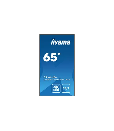 iiyama LH6541UHS-B1AG 65" 4K UHD IPS LCD VA – Écran professionnel haute luminosité, anti-reflet, HDMI/DP, 24/7