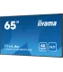 iiyama LH6541UHS-B1AG 65" 4K UHD IPS LCD VA – Écran professionnel haute luminosité, anti-reflet, HDMI/DP, 24/7