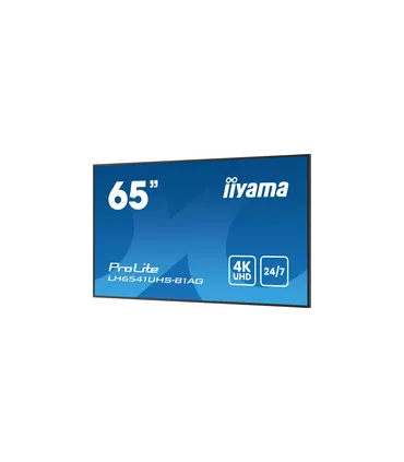 iiyama LH6541UHS-B1AG 65" 4K UHD IPS LCD VA – Écran professionnel haute luminosité, anti-reflet, HDMI/DP, 24/7