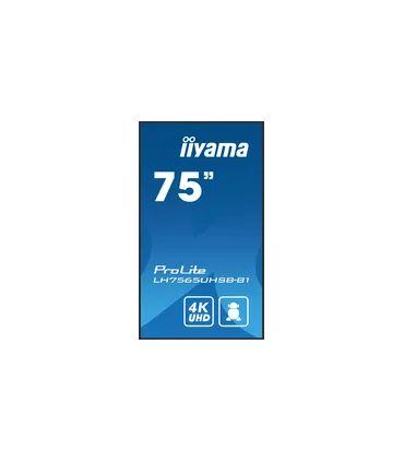 iiyama LH7565UHSB-B1 75" 4K UHD IPS LED VA – Écran Professionnel Haute Résolution pour Affichage Dynamique