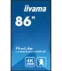 iiyama LH8665UHSB-B1 86" 4K UHD IPS LED VA – Écran professionnel, haute luminosité, connectique complète | Prix et disponibilité