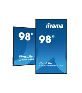 iiyama LH9875UHS-B1AG 98" 4K UHD IPS LED VA – Écran professionnel 98 pouces, Ultra HD, anti-reflets, HDMI/DP, 24/7
