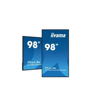 iiyama LH9875UHS-B1AG 98" 4K UHD IPS LED VA – Écran professionnel 98 pouces, Ultra HD, anti-reflets, HDMI/DP, 24/7