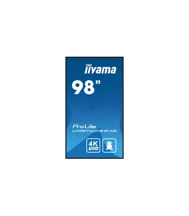 iiyama LH9875UHS-B1AG 98" 4K UHD IPS LED VA – Écran professionnel 98 pouces, Ultra HD, anti-reflets, HDMI/DP, 24/7