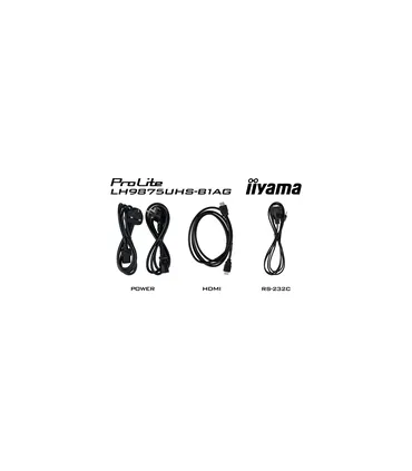 iiyama LH9875UHS-B1AG 98" 4K UHD IPS LED VA – Écran professionnel 98 pouces, Ultra HD, anti-reflets, HDMI/DP, 24/7