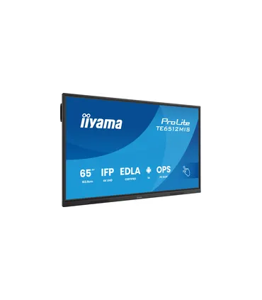 iiyama TE6512MIS-B4AG 65" 4K UHD IPS LED VA – Écran tactile interactif 65 pouces | Haute résolution, anti-reflets, connectivité