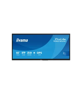 iiyama TE9218UWI-B1AG 92" 5K UHD LED VA – Écran interactif 92 pouces, Ultra HD, haute luminosité, idéal entreprise et éducation