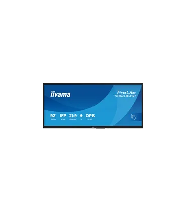 iiyama TE9218UWI-B1AG 92" 5K UHD LED VA – Écran interactif 92 pouces, Ultra HD, haute luminosité, idéal entreprise et éducation