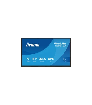 iiyama TE7513A-B2AG 75" 4K UHD IPS – Écran interactif tactile, Android, 20 points de contact, HDMI/USB-C | Prix et Achat