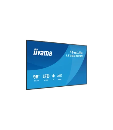 iiyama LE9864UHS-B1AG 98" 4K UHD IPS DLED VA – Écran Professionnel 98 pouces, HDR, HDMI/DP, Anti-Reflet | Prix & Achat