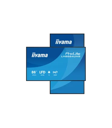 iiyama LH8664UHS-B3AG 86" 4K UHD IPS DLED – Écran professionnel 86 pouces, anti-reflet, 24/7, HDMI/USB, UHD 3840x2160