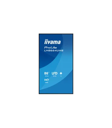 iiyama LH8664UHS-B3AG 86" 4K UHD IPS DLED – Écran professionnel 86 pouces, anti-reflet, 24/7, HDMI/USB, UHD 3840x2160