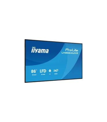 iiyama LH8664UHS-B3AG 86" 4K UHD IPS DLED – Écran professionnel 86 pouces, anti-reflet, 24/7, HDMI/USB, UHD 3840x2160