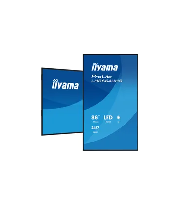 iiyama LH8664UHS-B3AG 86" 4K UHD IPS DLED – Écran professionnel 86 pouces, anti-reflet, 24/7, HDMI/USB, UHD 3840x2160