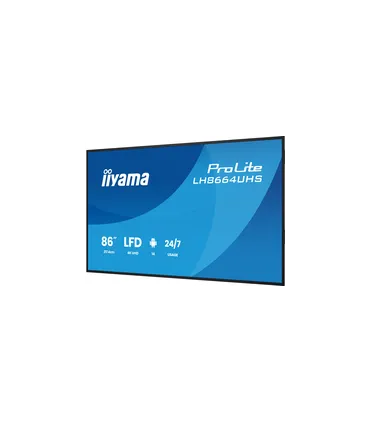 iiyama LH8664UHS-B3AG 86" 4K UHD IPS DLED – Écran professionnel 86 pouces, anti-reflet, 24/7, HDMI/USB, UHD 3840x2160